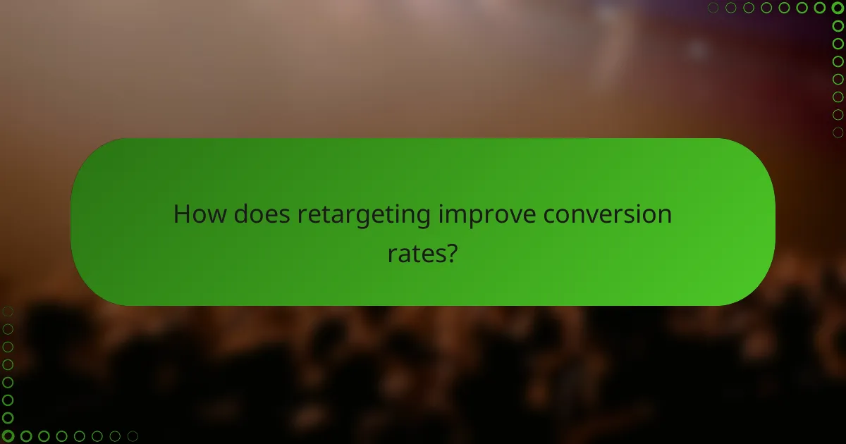 How does retargeting improve conversion rates?