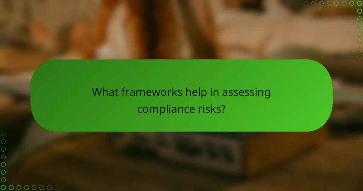 What frameworks help in assessing compliance risks?